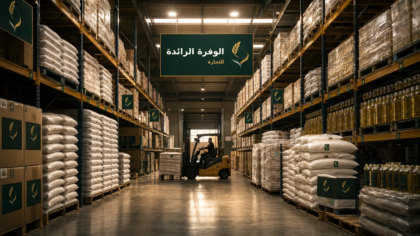 مستودع لتجهيز مواد غذائية للتوريد بالجملة